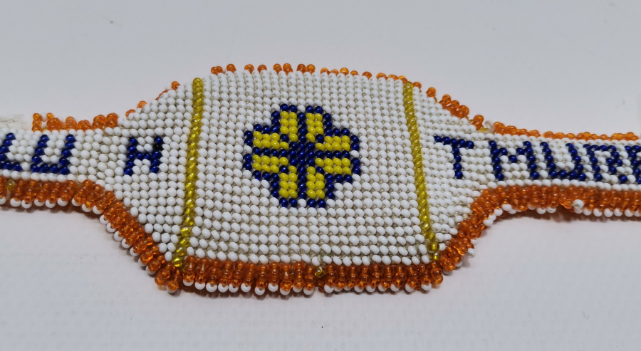 İÇİNDE DUASI İLE BONCUK İŞİ ANTİKA PAZUBEND