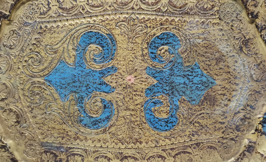 İTALYAN YAPIMI ANTİKA AHŞAP KAHVE TEPSİSİ