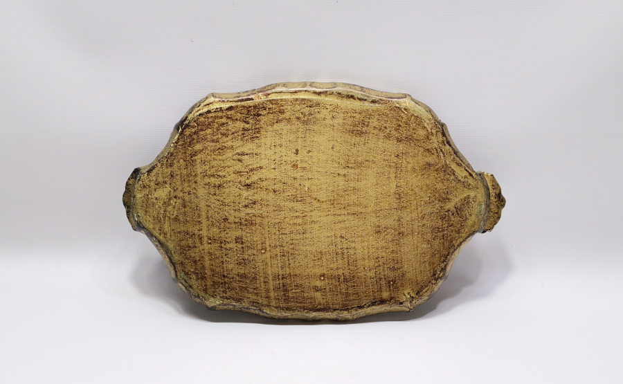 İTALYAN YAPIMI ANTİKA AHŞAP KAHVE TEPSİSİ