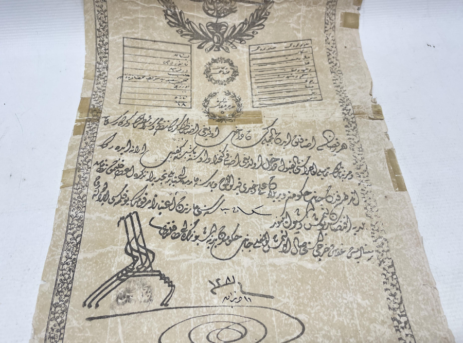 OSMANLI DÖNEMİ ÇOK NADİR FORMDA SEYAHAT BELGESİ