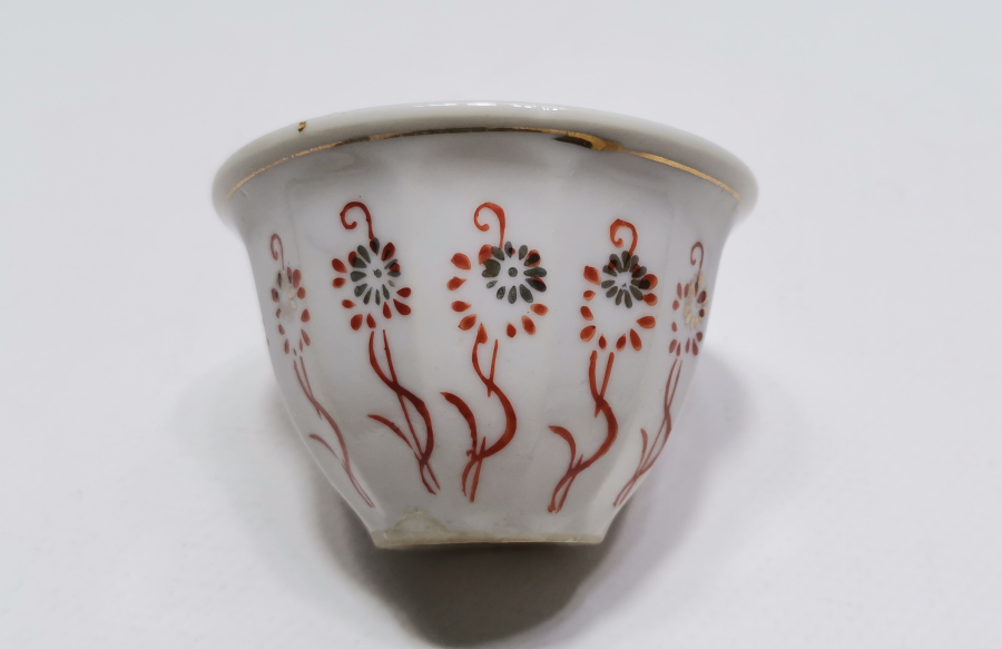 İÇİ ALTIN VARAKLI AY YILDIZLI OSMANLI DÖNEMİ ZARF FİNCANI