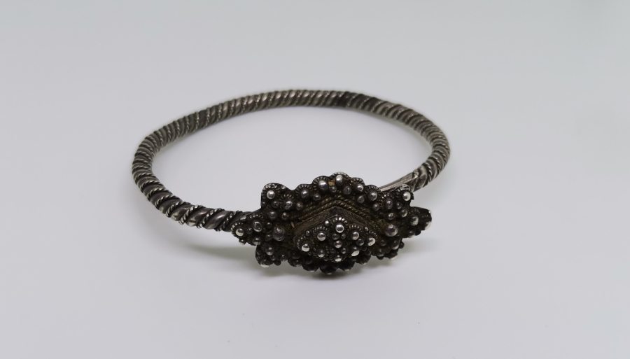 OSMANLI DÖNEMİ YILAN BAŞLI ERMENİ İŞİ GÜMÜŞ BİLEZİK