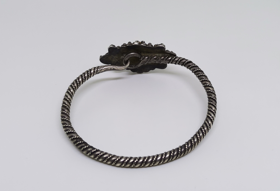 OSMANLI DÖNEMİ YILAN BAŞLI ERMENİ İŞİ GÜMÜŞ BİLEZİK