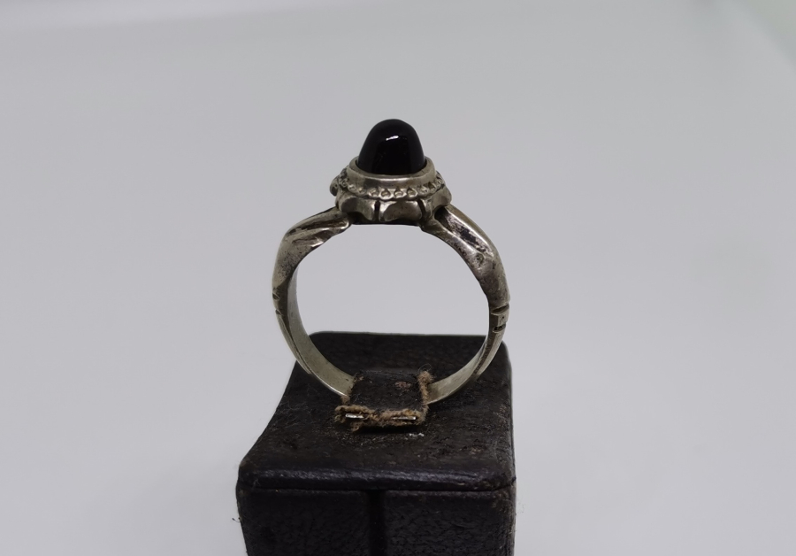 SÜMBÜLİ SARIĞI FORMUNDA YAPILMIŞ OSMANLI GÜMÜŞ DERVİŞ YÜZÜĞÜ