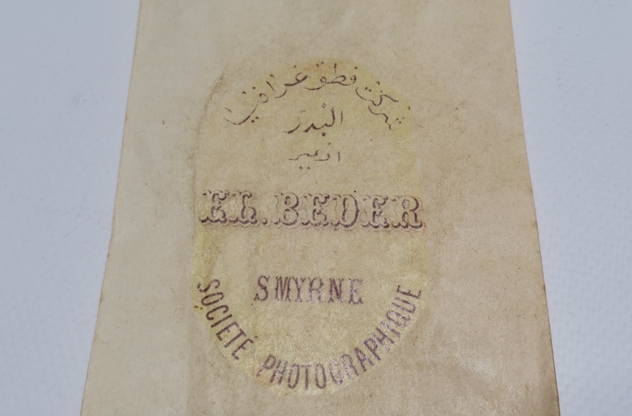 ÜZERİ OSMANLICA VE FRANSIZCA İZMİR YAZILI OSMANLI DÖNEMİ NADİR FOTOĞRAF ZARFI