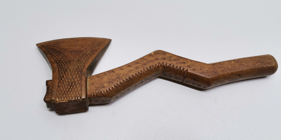 OSMANLI DÖNEMİ BEKTAŞİ İŞİ NADİR AHŞAP TÖREN BALTASI