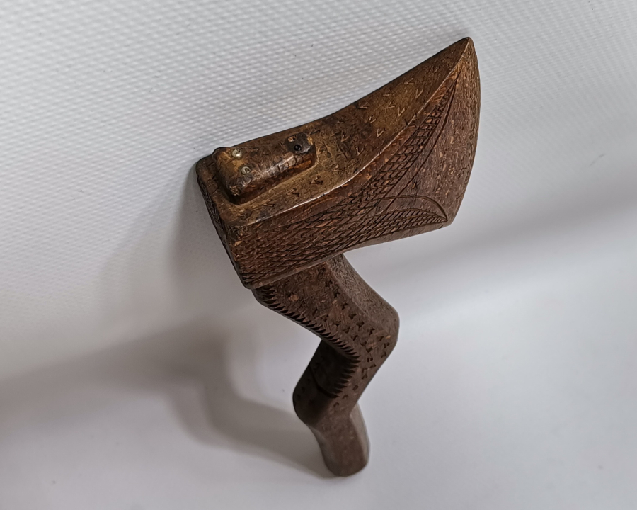 OSMANLI DÖNEMİ BEKTAŞİ İŞİ NADİR AHŞAP TÖREN BALTASI