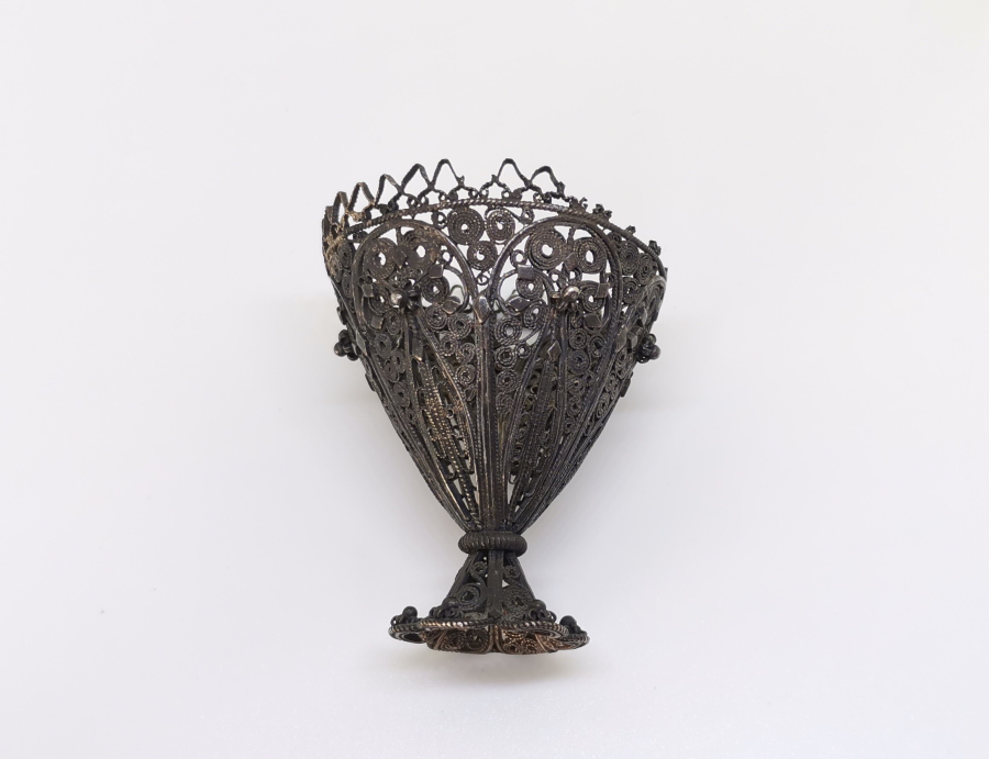 TELKARİ İŞÇİLİKLİ SAF GÜMÜŞ OSMANLI DÖNEMİ FİNCAN ZARFI