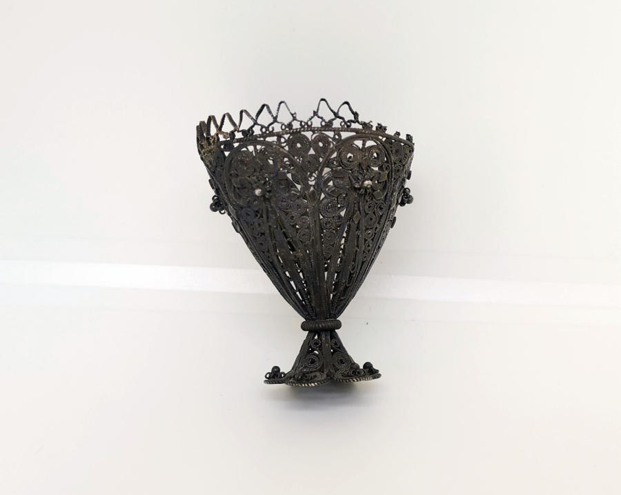 TELKARİ İŞÇİLİKLİ SAF GÜMÜŞ OSMANLI DÖNEMİ FİNCAN ZARFI