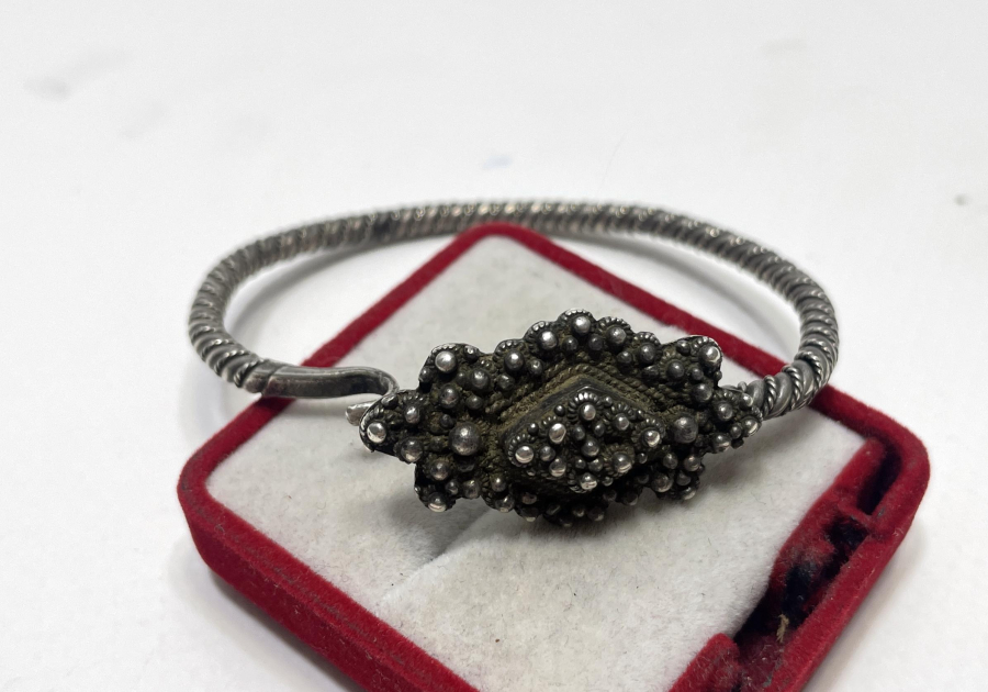 OSMANLI DÖNEMİ YILAN BAŞLI ERMENİ İŞİ GÜMÜŞ BİLEZİK