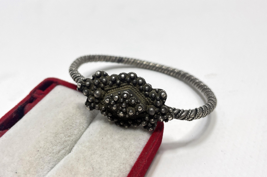 OSMANLI DÖNEMİ YILAN BAŞLI ERMENİ İŞİ GÜMÜŞ BİLEZİK