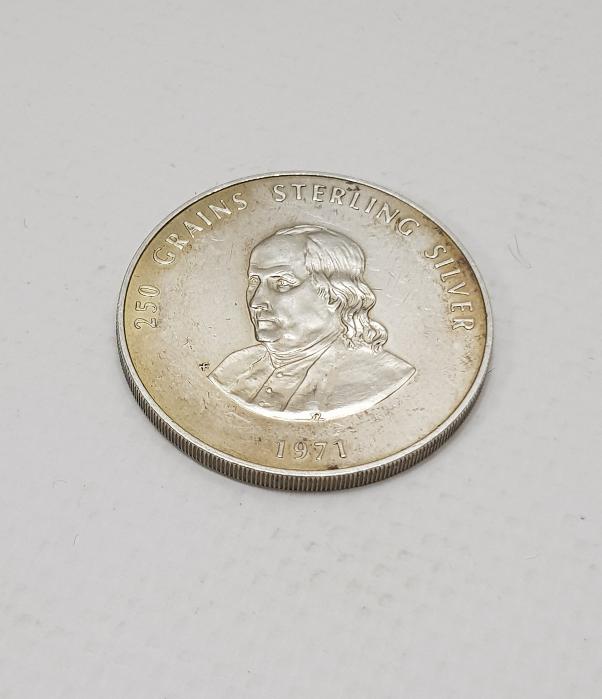 1971 MICHAEL PUSKARICH 250 GRAINS STERLING SILVER HATIRA PARA