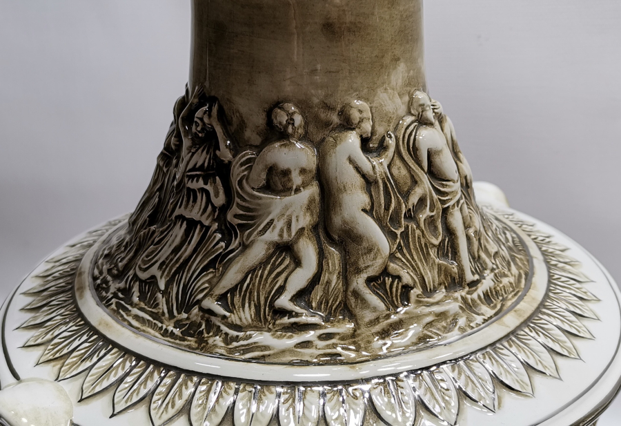 BÜYÜK BOY ANTİKA ÇİFT PORSELEN ABAJUR