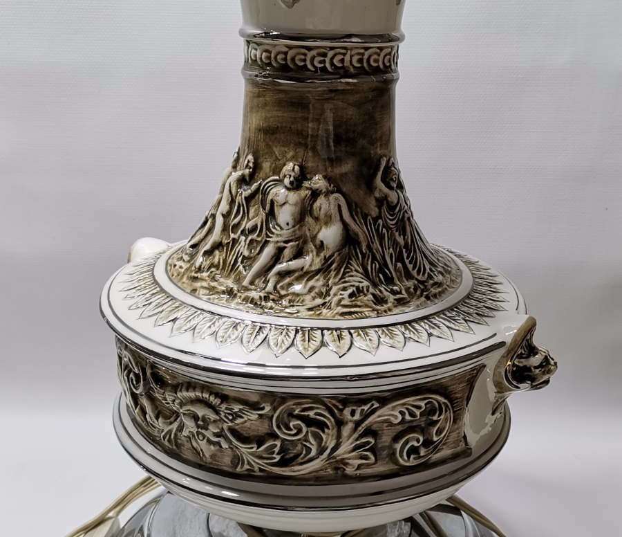 BÜYÜK BOY ANTİKA ÇİFT PORSELEN ABAJUR