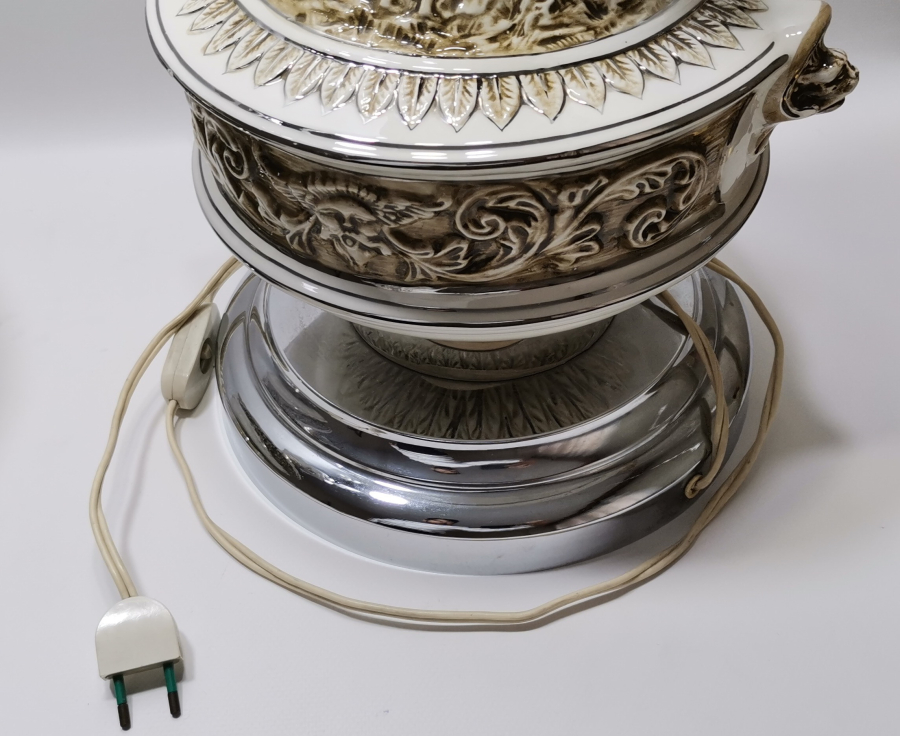 BÜYÜK BOY ANTİKA ÇİFT PORSELEN ABAJUR