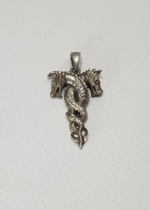 EJDERHA FORMLU GÜMÜŞ KOLYE UCU