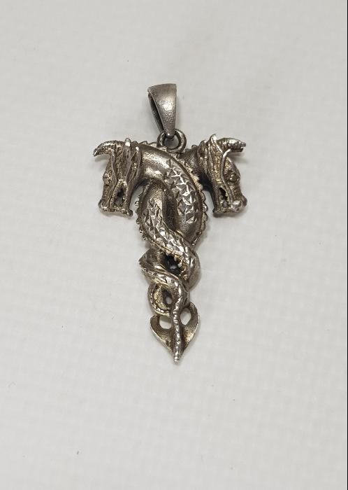 EJDERHA FORMLU GÜMÜŞ KOLYE UCU