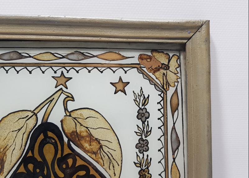 HAFIZ AHMED FEYZİ KETEBELİ 1927 TARİHLİ CAM ALTI HAT LEVHA