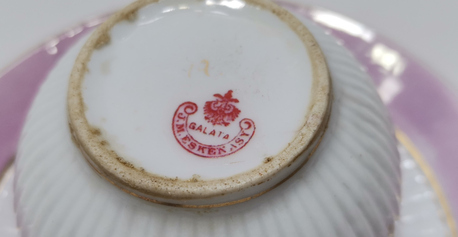 JM ESKENASY GALATA YAZILI OSMANLI DÖNEMİ BÜYÜK BOY FİNCAN