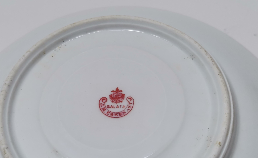 JM ESKENASY GALATA YAZILI OSMANLI DÖNEMİ BÜYÜK BOY FİNCAN