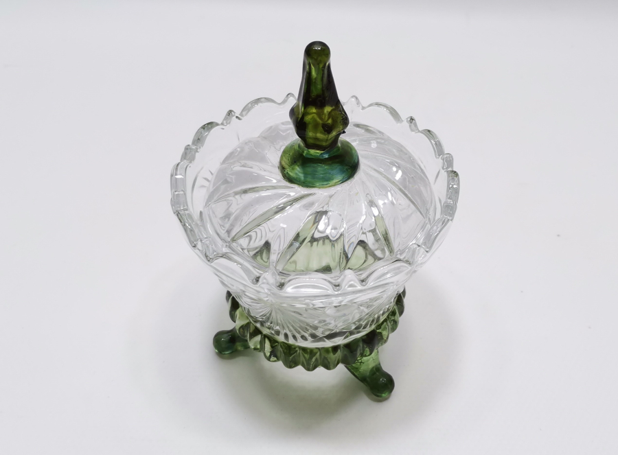 KRİSTAL KESME İŞÇİLİKLİ ANTİKA CAM ŞEKERLİK