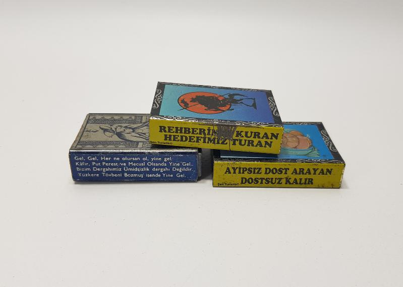 MEVLANA VE TURAN TEMALI ÜÇ ADET KİBRİTLİK