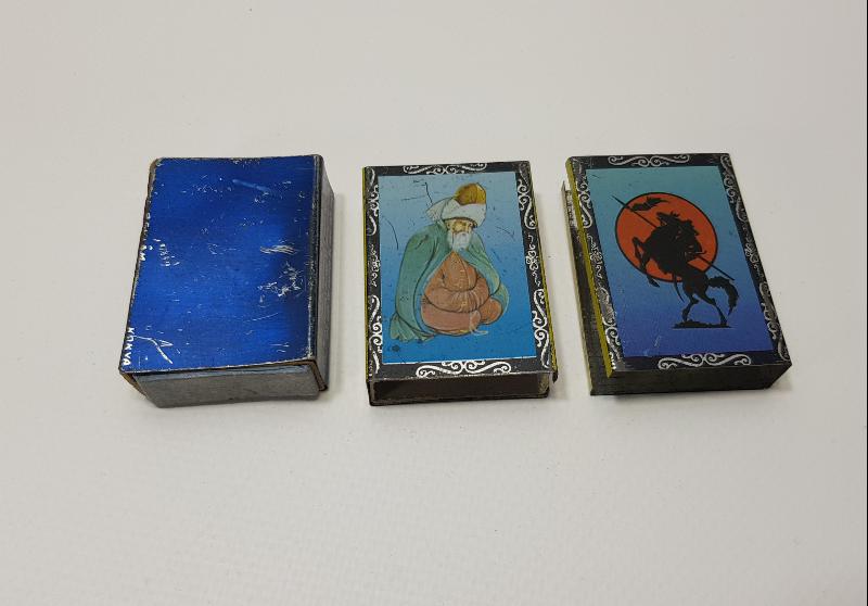 MEVLANA VE TURAN TEMALI ÜÇ ADET KİBRİTLİK