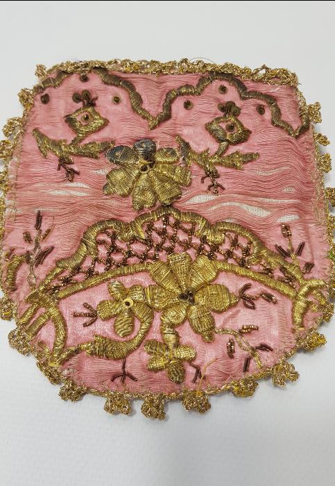 OSMANLI DÖNEMİ ALTIN SIRMA İŞLEMELİ PARA KESESİ