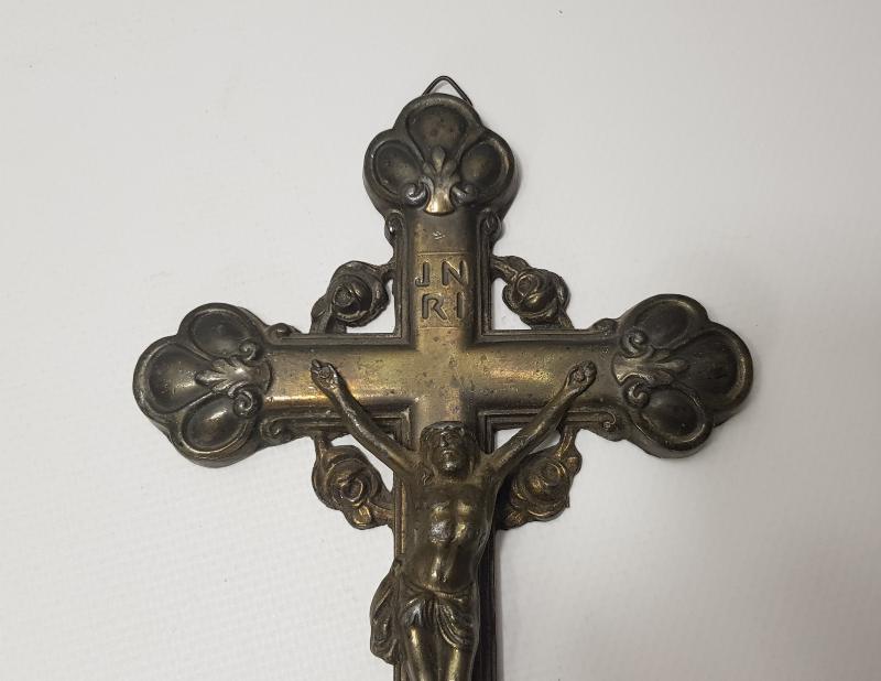 OSMANLI DÖNEMİ RUM İŞİ ÇARMIHA GERİLMİŞ HAZRETİ İSA HEYKELİ