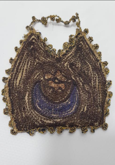 OSMANLI DÖNEMİ SUZANİ İŞÇİLİKLİ AY YILDIZLI PARA KESESİ