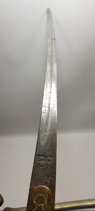 1. DÜNYA SAVAŞI DÖNEMİ İMALAT-I HARBİYE YAPIMI SERİ NOLU ÇOK NADİR OSMANLI SUBAY KILICI