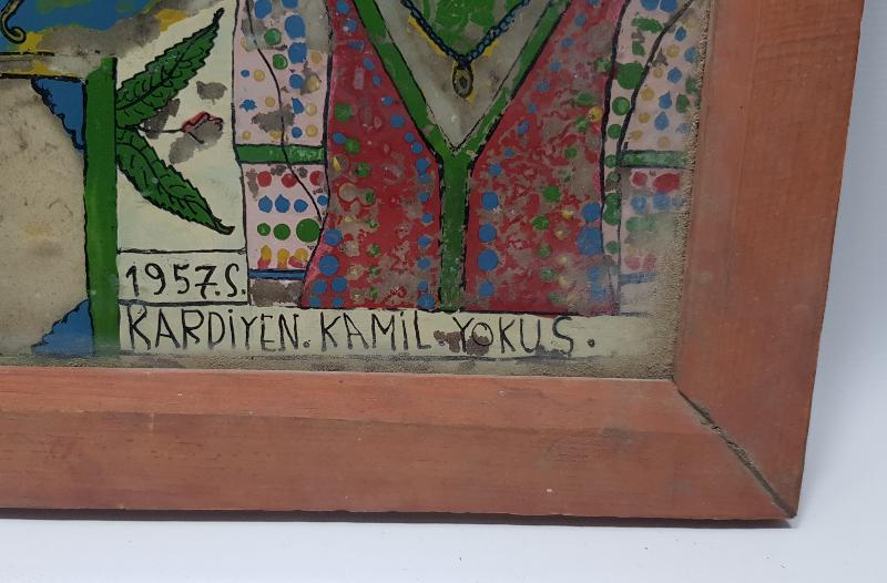 1957 TARİHLİ ÇORUM CEZAEVİ İŞİ CAM ALTI TABLO