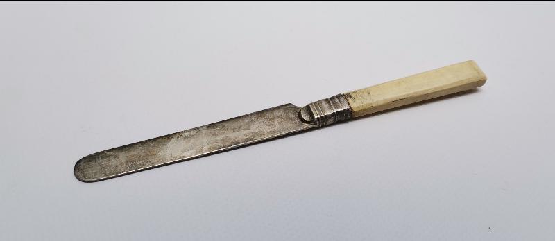 ANTİKA FİL DİŞİ SAPLI GÜMÜŞ MEYVE BIÇAĞI