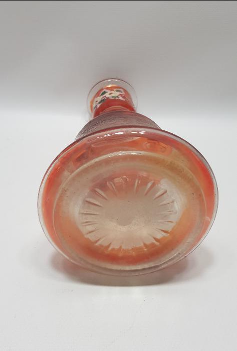 OSMANLI DÖNEMİ EL BOYAMA MİNELİ CAM NARGİLE ŞİŞESİ