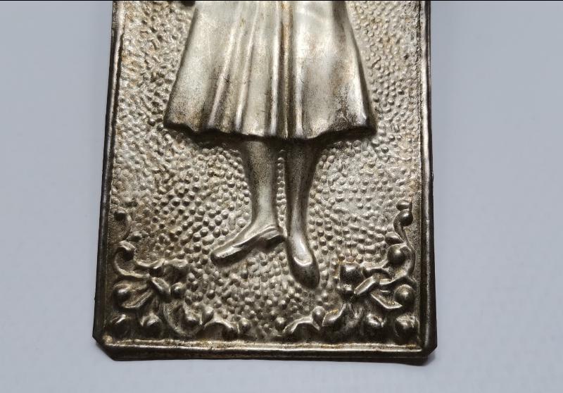 OSMANLI DÖNEMİ RUM İŞİ KADIN RESİMLİ GÜMÜŞ İKONA