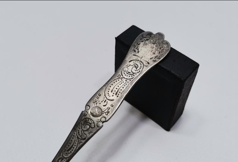 OSMANLI DÖNEMİ TUĞRALI, SAH DAMGALI VE ÇEŞNİLİ GÜMÜŞ TATLI KAŞIĞI