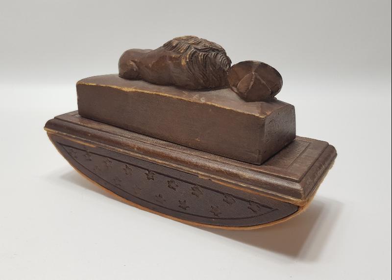 OSMANLI DÖNEMİ ÜZERİNDE ASLAN HEYKELİ BULUNAN CONSTANTINOPLE YAZILI MÜREKKEP KURUTUCU