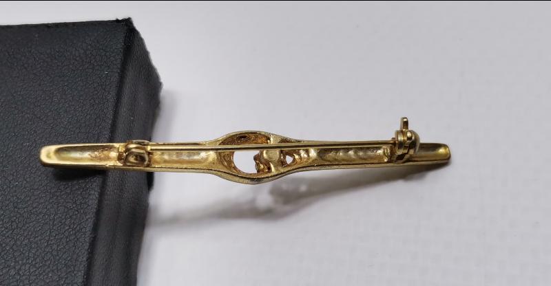 OSMANLI DÖNEMİ YAKUT TAŞLI ALTIN KAPLAMA BROŞ