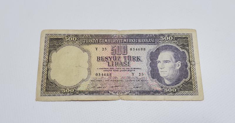5. EMİSYON NADİR 500 LİRA KAĞIT PARA