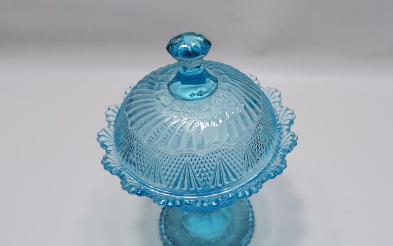 ANTİKA MAVİ CAM ŞEKERLİK