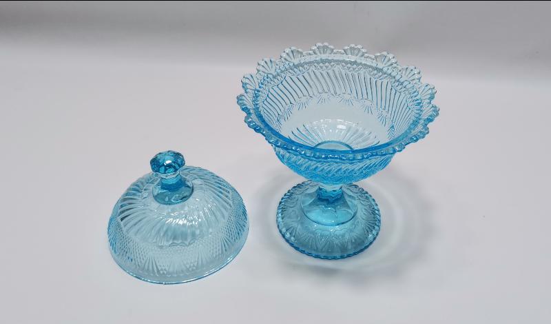 ANTİKA MAVİ CAM ŞEKERLİK