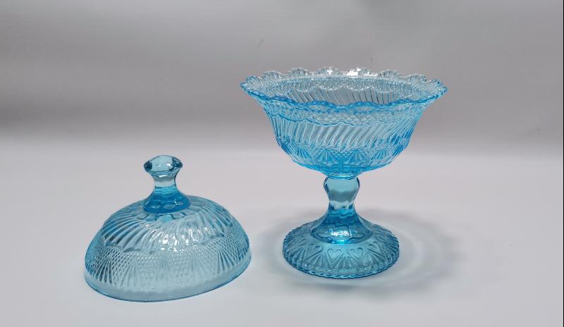 ANTİKA MAVİ CAM ŞEKERLİK