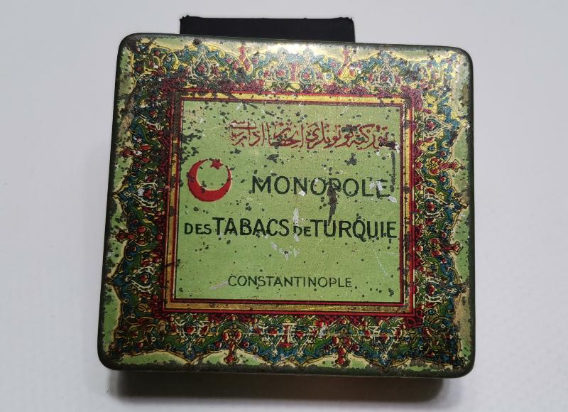 CONSTANTINOPLE - OSMANLICA YAZILI TENEKE SİGARA KUTUSU
