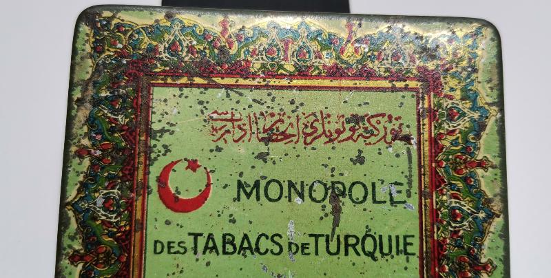 CONSTANTINOPLE - OSMANLICA YAZILI TENEKE SİGARA KUTUSU