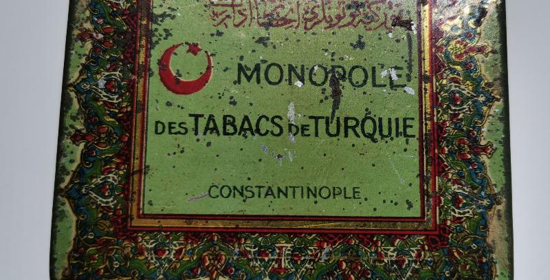 CONSTANTINOPLE - OSMANLICA YAZILI TENEKE SİGARA KUTUSU