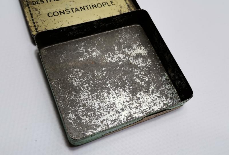 CONSTANTINOPLE - OSMANLICA YAZILI TENEKE SİGARA KUTUSU