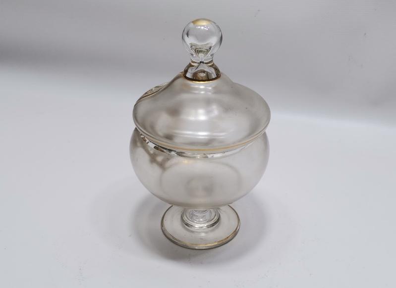 OSMANLI DÖNEMİ ALTIN YALDIZ İŞLEMELİ KRİSTAL BONBONİYER