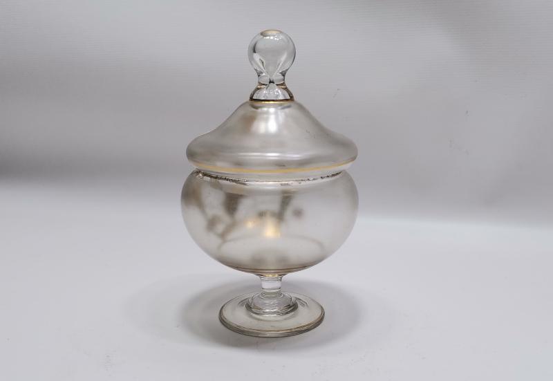 OSMANLI DÖNEMİ ALTIN YALDIZ İŞLEMELİ KRİSTAL BONBONİYER