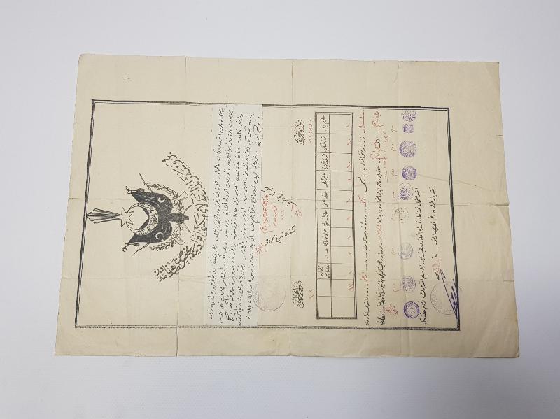 OSMANLI DÖNEMİ ÇOK NADİR BURSA JANDARMA ALAY MEKTEBİ DİPLOMASI 