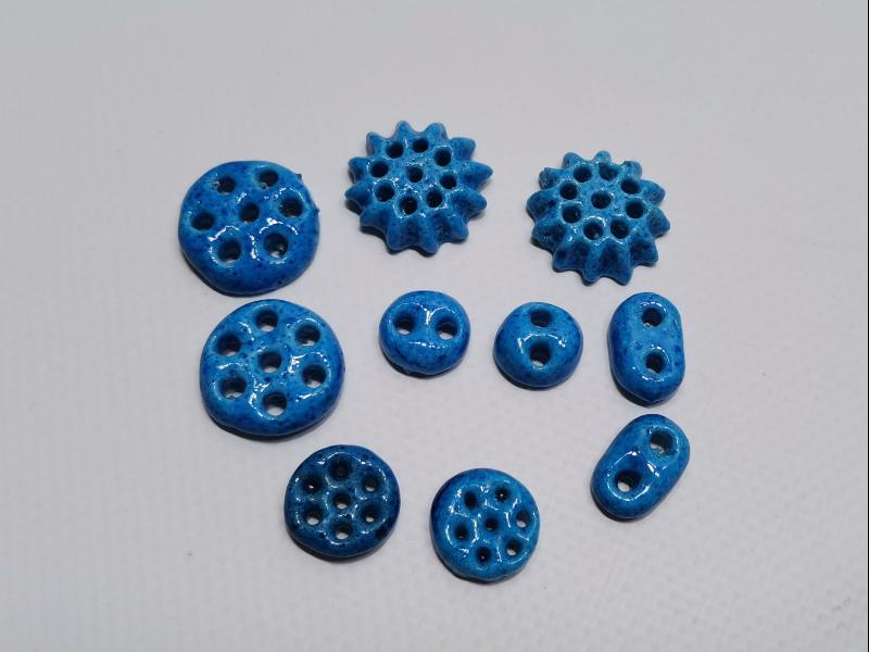 OSMANLI DÖNEMİ ERMENİ İŞİ TURKUAZ RENKLİ CAM OPAL DÜĞMELER